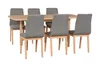 A dining table with six chairs, shown from a slightly elevated angle against a white background. Produktbild-Vorschau