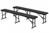 2x Gartenbank Klappbank 250kg HDPE Rattan-Optik Bierbank Produktbild-Vorschau 2