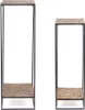 2er Set Beistelltisch Mysore 40 x 40 x 123 cm Aluminium Metall Schwarz Gold_Natur24 Produktbild-Vorschau