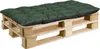 A green cushion placed on a wooden pallet. Anteprima dell’immagine prodotto