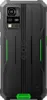 The back of a rugged smartphone with a camera module and green accents. Produktbild-Vorschau