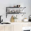 vidaXL Support d'étagère 4 pcs. 40x2,5x25 cm noir acier Voir les images du produit 4