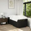 Boxspringbett mit Matratze Schwarz 100x200 cm Stoff Produktbild-Vorschau 3