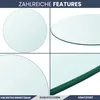 DELUKE® Tischplatte rund Ø 50 cm - Glas Gehärtet, 8 mm dick Produktbild-Vorschau 5