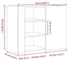 vidaXL Nástěnná police bílá 75x35x60 cm materiál na bázi Náhled obrázku produktu 8