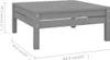 8-tlg. Garten-Lounge-Set Massivholz Kiefer Grau Produktbild-Vorschau 8
