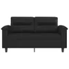 The Living Store Canapé 2 places noir 120 cm similicuir Voir les images du produit 4