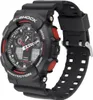 A black G-Shock watch with red accents is shown against a white background. Náhľad obrázku produktu