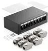 deleyCON 8 Port Patchpanel Set Patchfeld Verteilerfeld 1HE Produktbild-Vorschau 1
