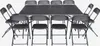 A set of folding tables and chairs arranged for a gathering. Anteprima dell’immagine prodotto