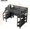 Letto a castello Merax 140x200 cm con scala, scrivania, Anteprima dell’immagine prodotto 4