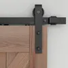 Detailbild der Schiebetür im Design Eiche mit einer Laufschiene & Beschlag in Schwarz
 Produktbild-Vorschau