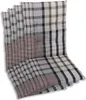 A stack of chair cushions with a plaid pattern. Produktbild-Vorschau