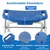 COSTWAY Duschhocker klappbar, Duschstuhl 49-52,5 cm Produktbild-Vorschau 6