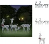 vidaXL Dekoracja świąteczna LED z reniferem 270x7x90 cm Podgląd zdjęcia produktu 1