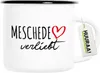 Huuraa Emaille Tasse Meschede verliebt 300ml Vintage Produktbild-Vorschau 1