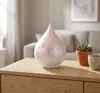 formano LED Deko Tropfen Glasleuchte Pastell Rosa 15 cm Produktbild-Vorschau 2