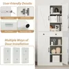 A collage of product details and a full view of a white cabinet. Produktbild-Vorschau
