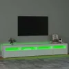 vidaXL Armoire TV avec lampes LED blanc 240x35x40 cm Voir les images du produit 2