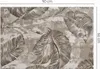 Pflanzenblätter und rohe Betontextur – Vinylteppich – 60x90 Produktbild-Vorschau 5