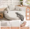 A round, modular sofa with corduroy upholstery in a living room setting. Náhled obrázku produktu