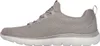 Side view of a gray Skechers shoe with a white sole. Produktbild-Vorschau