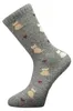 Damen Thermo Alpaka-Woll-Socken mit Katzenmotiv im 3er Pack Produktbild-Vorschau 3