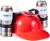 Relaxdays Party Trinkhelm, Helm mit Schlauch, für 2 Dosen Produktbild-Vorschau 1