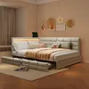 Letto imbottito INONEFT 140x200 cm con LED e USB, divano Anteprima dell’immagine prodotto 8