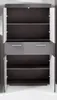 An open gray cabinet with shelves and drawers. Produktbild-Vorschau