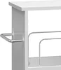 A close-up view of a white rollwagen with silver metal accents. Voir les images du produit