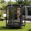 Deryan Kinder Trampoline 140cm - Met Veiligheidsnet - Zwart Productafbeelding-voorbeeld 5