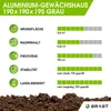 BRAST Gewächshaus Aluminium mit Fundament | 190x190x195cm | Produktbild-Vorschau 5