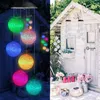 iShabao Solar Windspiel Garten, 6 LED Kugel Solar Windspiel Produktbild-Vorschau 3