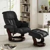 home24 Relaxsessel mit Hocker - Echtleder / Kunstleder Produktbild-Vorschau 4