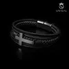 UNIQAL | Herren Lederarmband Kreuz "HEAVEN" geflochten Produktbild-Vorschau 7