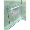 Interior view of a green greenhouse with metal frame and a small window. Produktbild-Vorschau