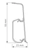 2 Meter Sockelleiste 55mm PVC Calisto Laminatleisten Produktbild-Vorschau 4