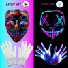 LED-Maske, Handschuhe, Laterne – Halloween-Set, 2-teilig Produktbild-Vorschau