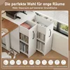 Merax kleines Bücherregal mit Rollen, mobiles Standregal Produktbild-Vorschau 5