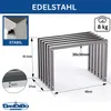 DanDiBo Sitzhocker Edelstahl Modern Wetterfest Metall Produktbild-Vorschau 2
