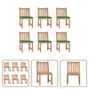 The Living Store Gartenstühle 6 Stk. mit Kissen Massivholz Produktbild-Vorschau 1