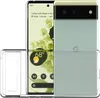 A clear protective case for a Google Pixel 6 phone is shown, with the phone inside displaying its screen. Anteprima dell’immagine prodotto