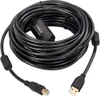 A coiled black USB 2.0 extension cable with a male and female connector. Voir les images du produit