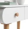 Schminktisch MRDT08-W, weiß, aus MDF, mit Spiegel (Ø 40 cm) Produktbild-Vorschau 8