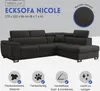 MÖBEL LUX Ecksofa NICOLE, L-Form Sofa mit Schlaffunktion, Produktbild-Vorschau 3