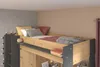 Lit surélevé avec bureau + armoire - 90 x 200 cm - Naturel Voir les images du produit 27