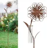 Regenmesser Bodenstecker Sonnenblumenform Metall - 110 cm - Produktbild-Vorschau 1