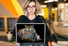 MuchoWow® Laptop Aufkleber Sticker Cover Porträt - Tiger - Produktbild-Vorschau 5