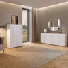 Buffet Maxis mit 2 Schubladen und 4 Türen, Weiß, 195cm Produktbild-Vorschau 3